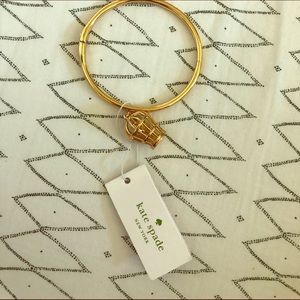 Gold Kate Spade Birdcage Charm Bracelet